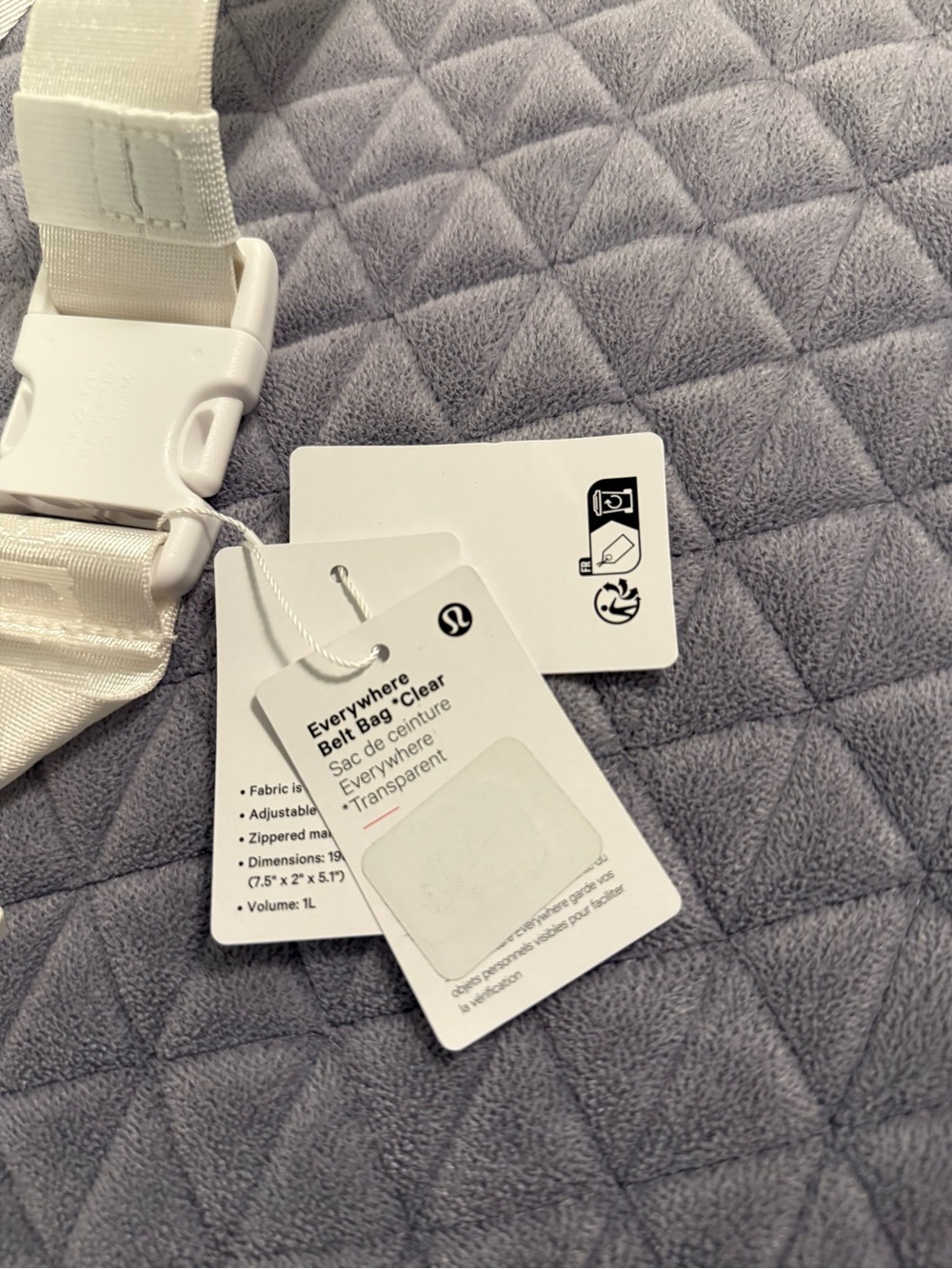 lululemon athletica Clear Crossbody Bag with White Trim - Picture 4 of 7